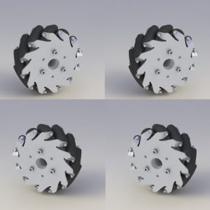 5 Inch Aluminium Mecanum Wheels 127mm Load Capacity 45kg/Set