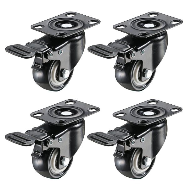 2inch Swivel Caster Wheels with Locking Heavy Duty Casters Wheels 150 Lbs Per Castor