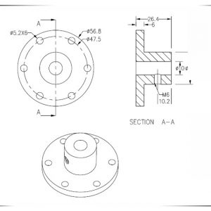 10mm coupling for mecanum wheels