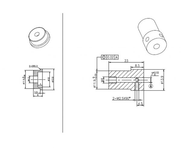 Casterbot 3mm coupling