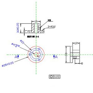 CasterBot 4 mm Aluminum Coupling Hub CB18018 for 60 mm Omni Wheel CB14145