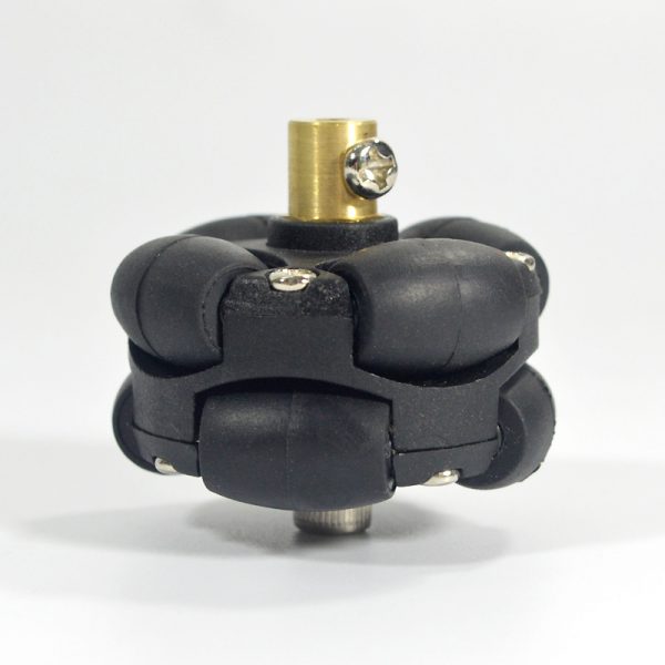CasterBot 4 mm Brass Hex Coupling for 38 mm Plastic Omni Wheel