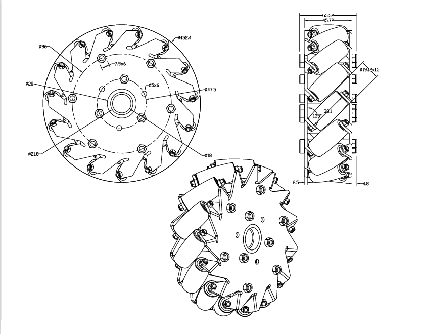 Mecanum deals wheel design