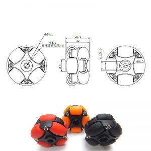 1.5 inch 38mm Omni Wheels 14199 Plastic Omni-directional Wheel for Robot Car Wheel